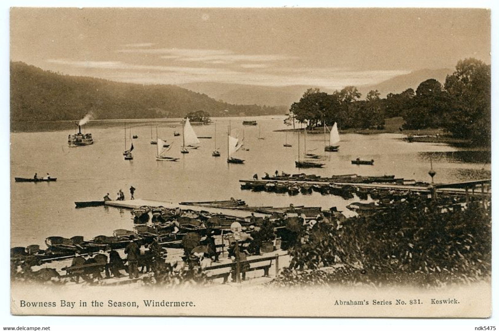 LAKE DISTRICT : WINDERMERE, BOWNESS BAY IN THE SEASON (ABRAHAM'S SERIES) / WETHERBY / BARMOUTH, MIN-Y-MOR PRIVATE HOTEL - Windermere