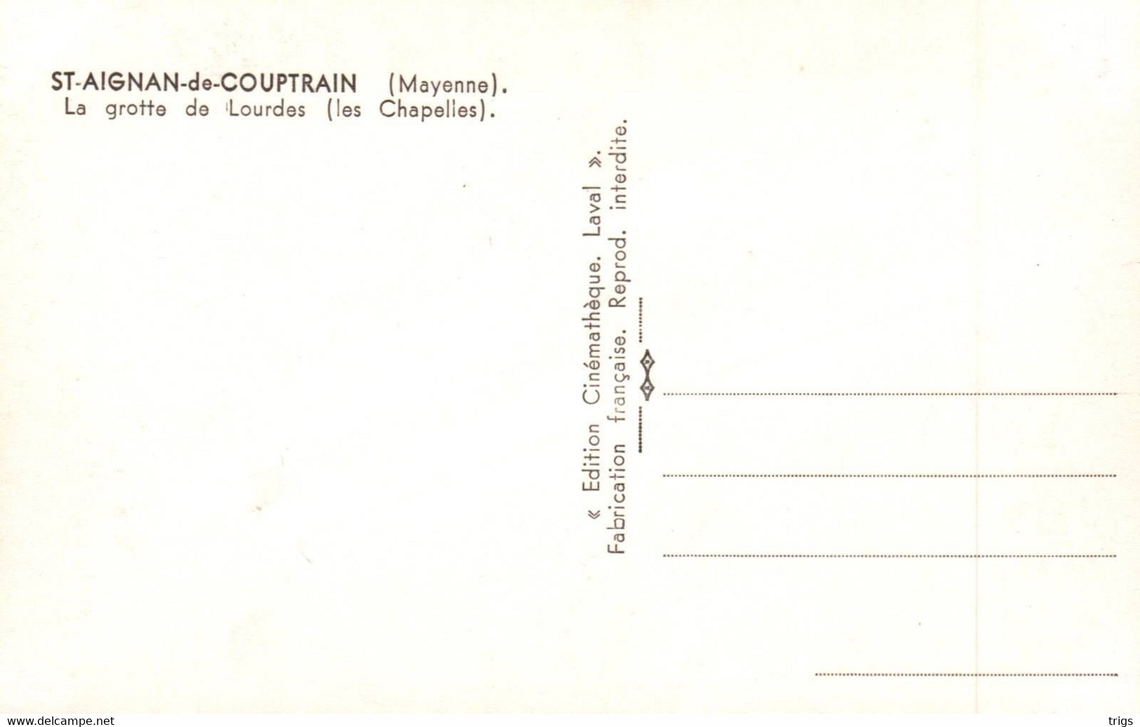 St. Aignan De Couptrain - La Grotte De Lourdes (les Chapelles) - Couptrain