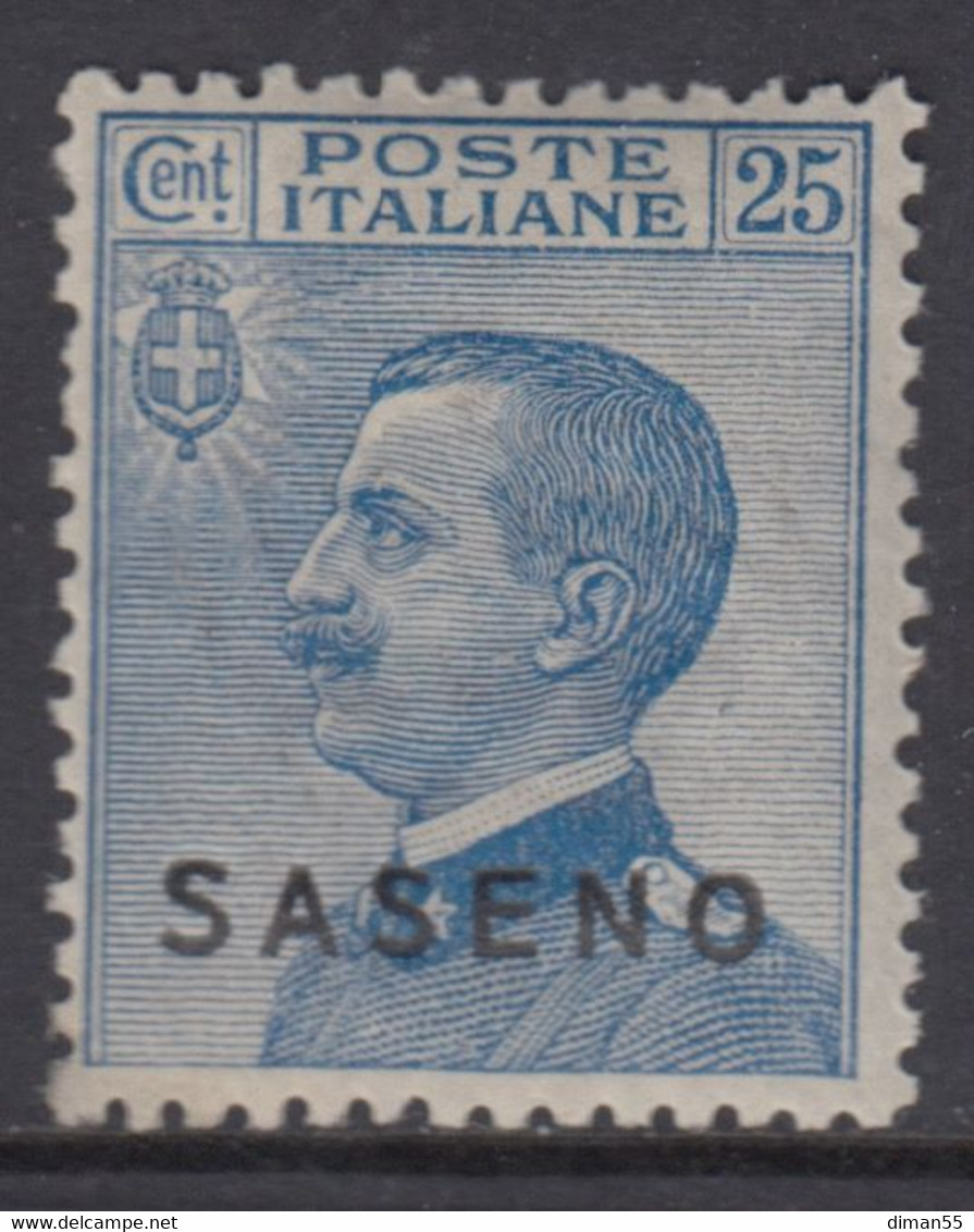 ITALY - SASENO N.4 -  Cat. 400 Euro - CENTRATISSIMO - GOMMA INTEGRA - MNH** - Saseno