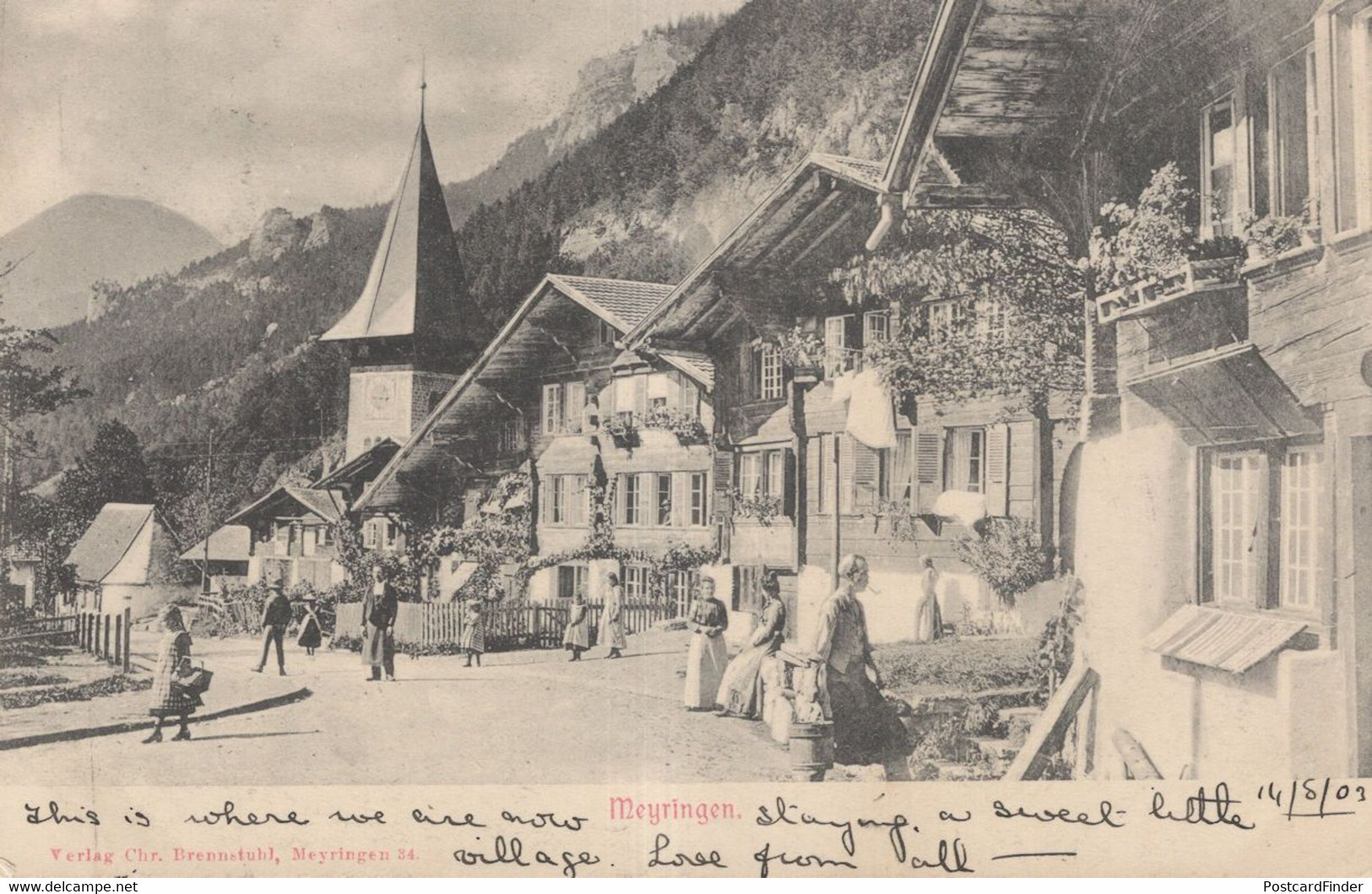 Meyringen 1903 Switzerland Postcard - Meyrin