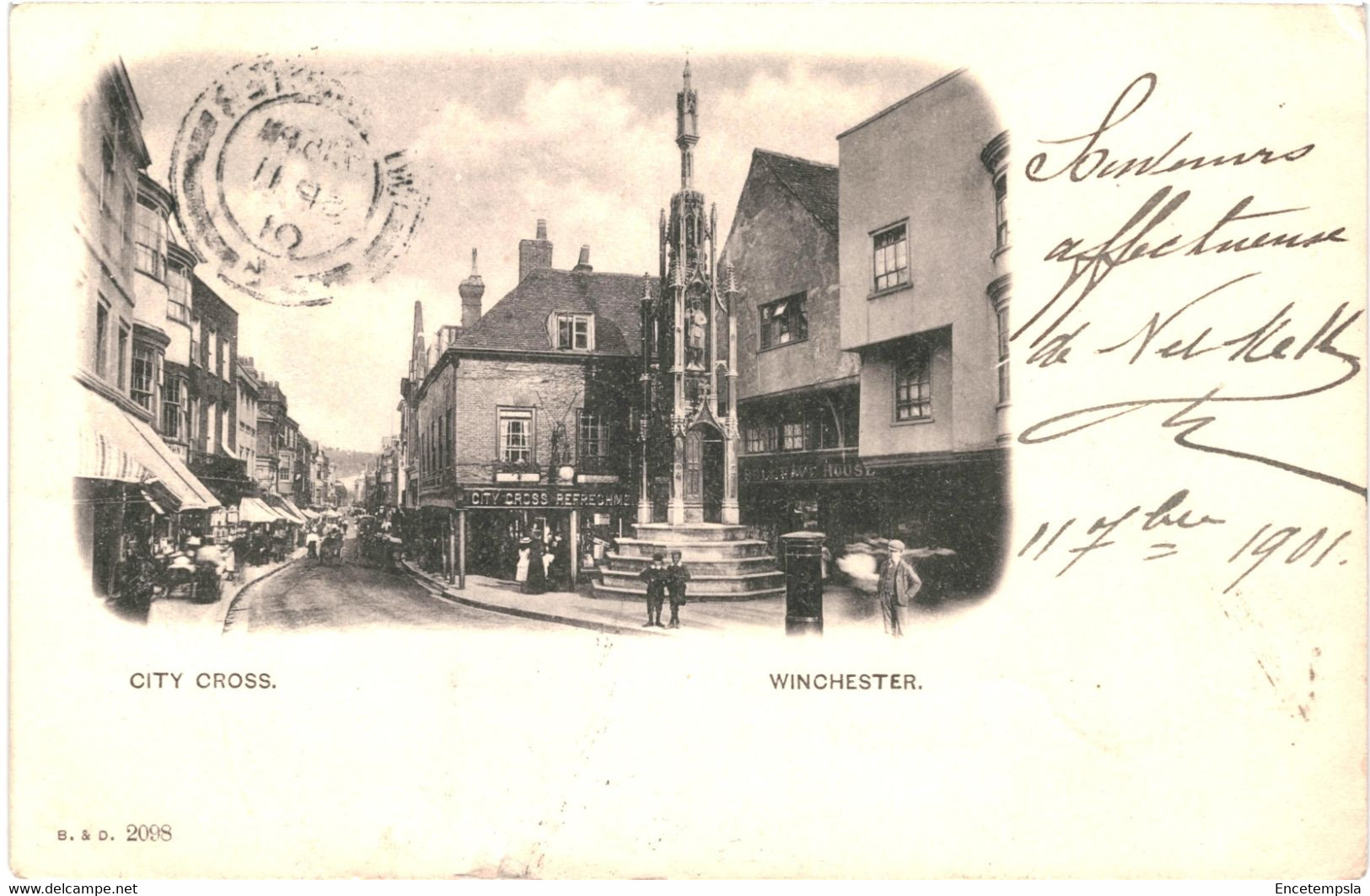 CPA-Carte Postale Royaume Uni Winchester  City Cross  1901 VM54511 - Winchester