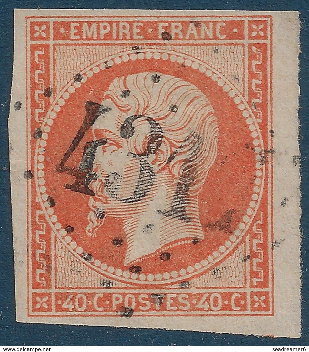 FRANCE Empire N°16 40c Orange Oblitéré GC 4317 De Voiron Belle Frappe Et Belles Marges TTB - 1853-1860 Napoleon III