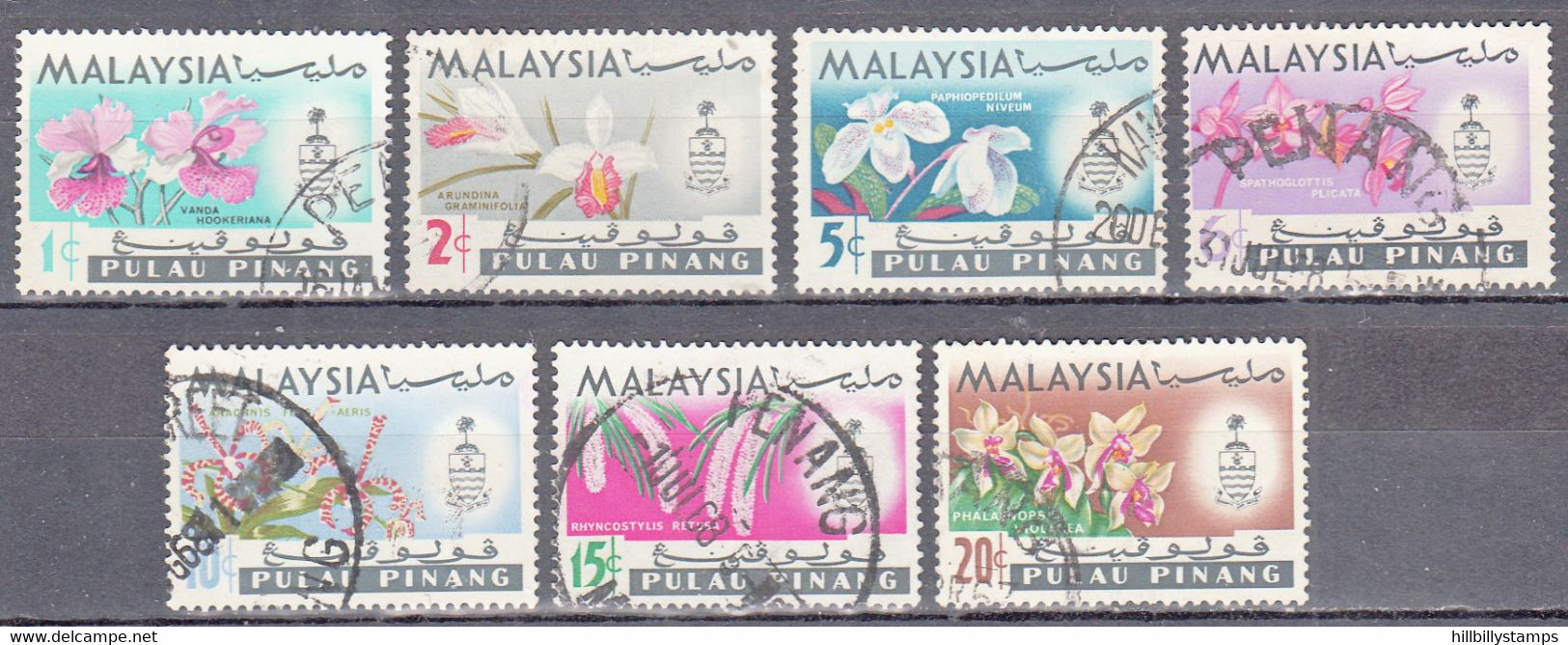 MALAYSIA -PENANG  SCOTT NO 67-73  USED  YEAR  1965 - Penang