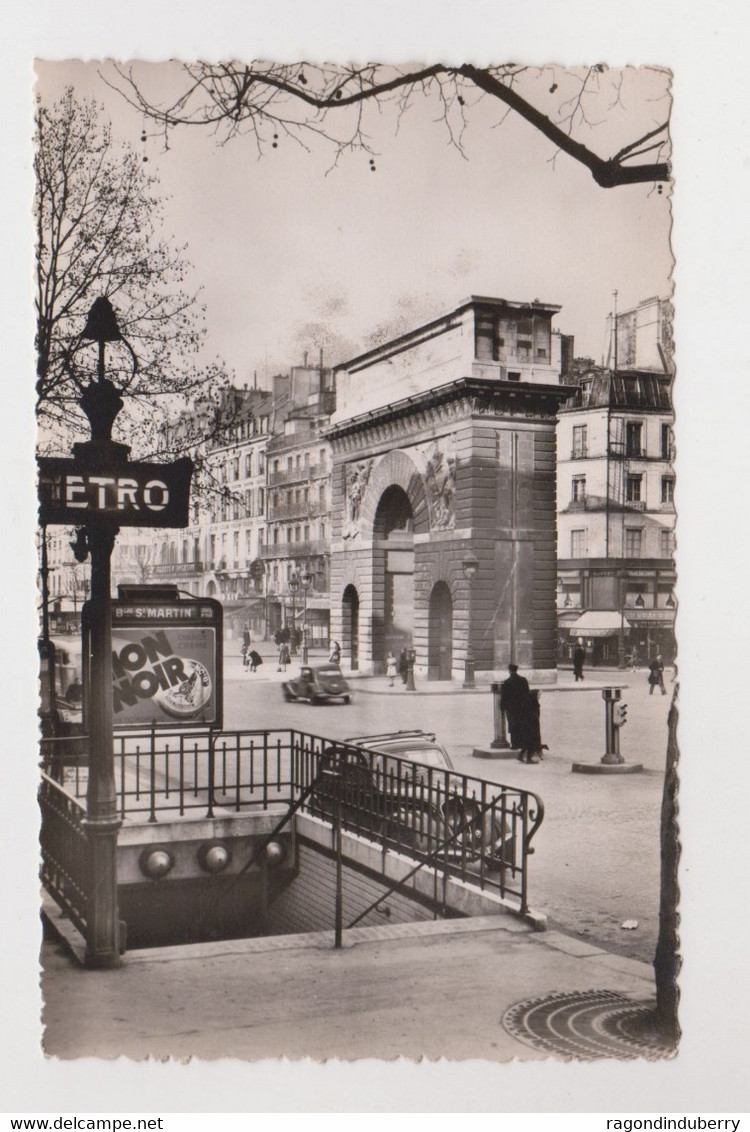 CPSM - 75 - PARIS - La STATION Du METRO Porte Saint-Martin Vers 1950 - Très Bel état - Metro, Stations