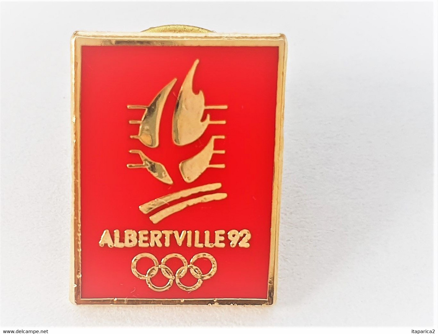 PINS JEUX OLYMPIQUES ALBERTVILLE 92 LOGO ROUGE / 33NAT - Jeux Olympiques