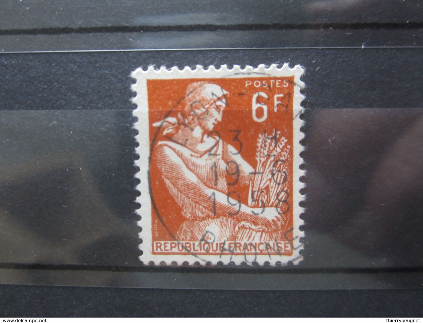 VEND BEAU TIMBRE DE FRANCE N° 1115 , OBLITERATION " LYON " !!! - 1957-1959 Reaper