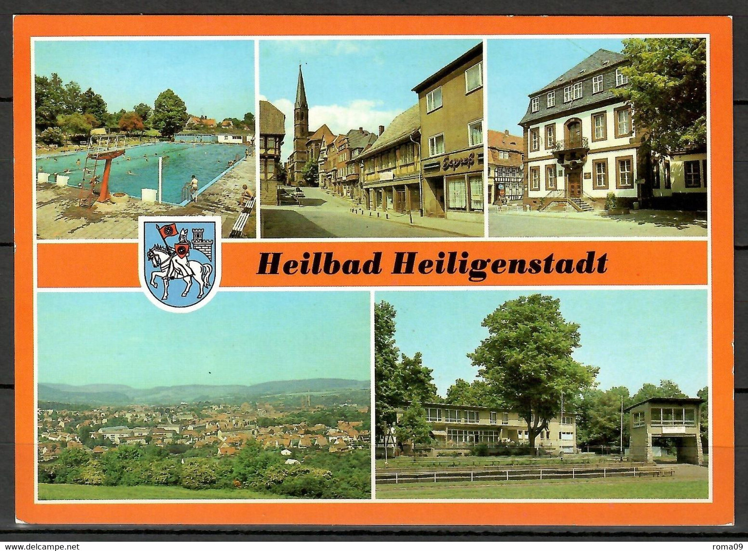 Heiligenstadt, Freibad, Am Berge, Rathaus, Luftaufnahme, Gaststätte Stadion, I-183 - Heiligenstadt