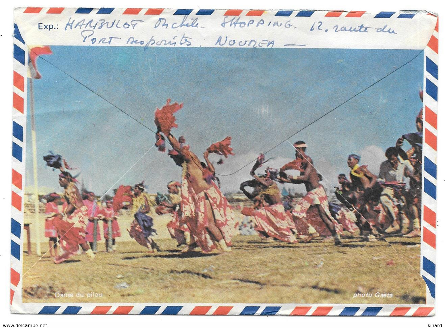 LETTRE 1977..EMA. ILLUSTREE....DANSE DU PILOU .PLAGE DE HIANGHENE TBE SCAN - Cartas & Documentos