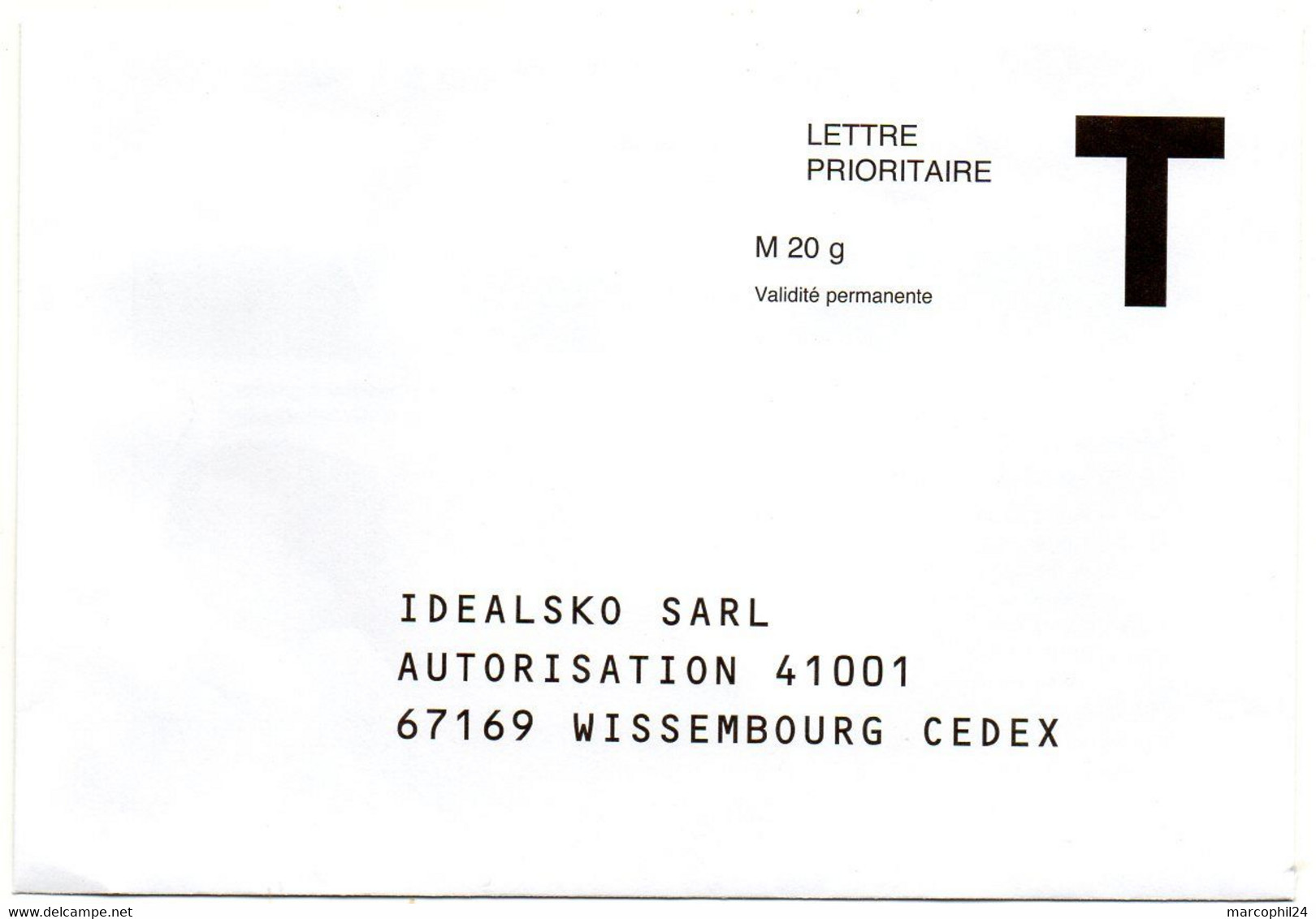 RHIN / Bas - Dépt N° 67 = WISSEMBOURG / Validité Permanente = ENVELOPPE REPONSE  T  ' IDEALSKO ' + MULE XENA - Cartes/Enveloppes Réponse T