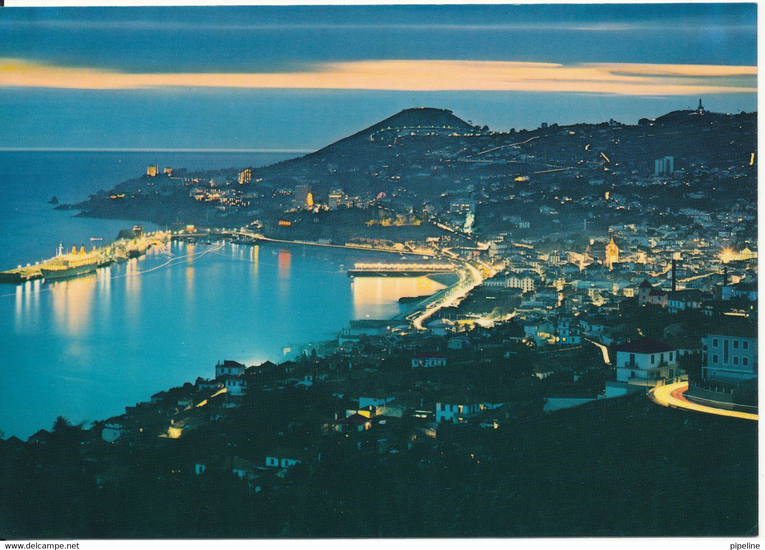 Portugal Madeira Postcard With Meter Cancel Funchal 15-9-1989 (Funchal Western View) - Sainte-Lucie