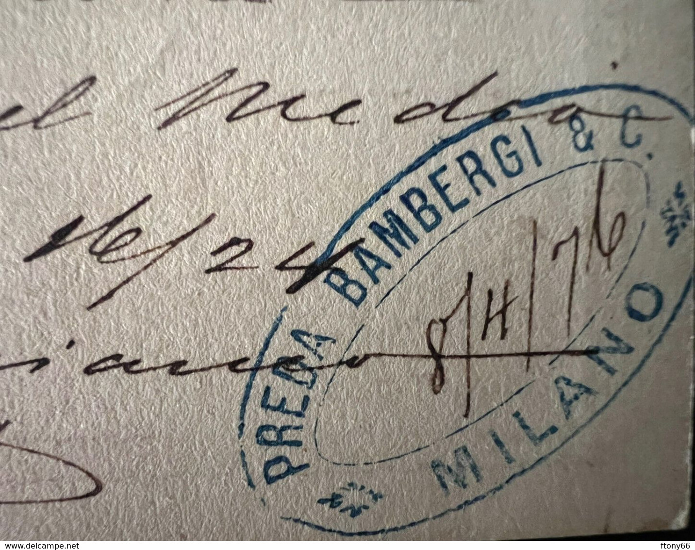 MA22 Cartolina Postale Da 10 Centesimi Viaggiata Da Milano 1876 - Postwaardestukken