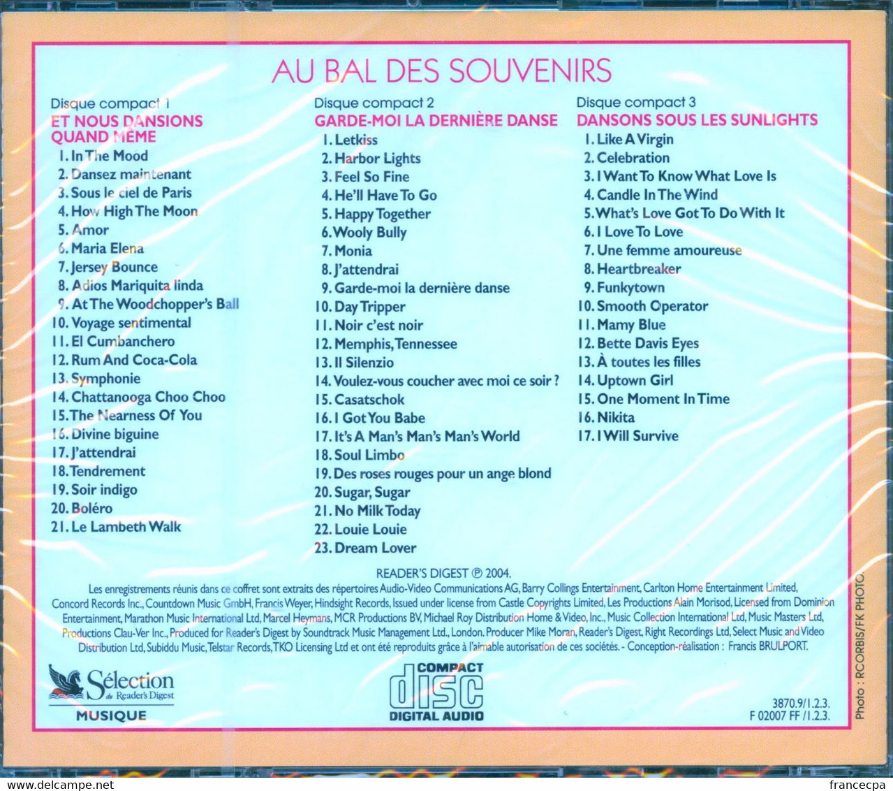 004 - Coffret De 3 CD - AU BAL DES SOUVENIRS  Tous Les Rythmes De La Danse - NEUF SCELLE - Ediciones De Colección