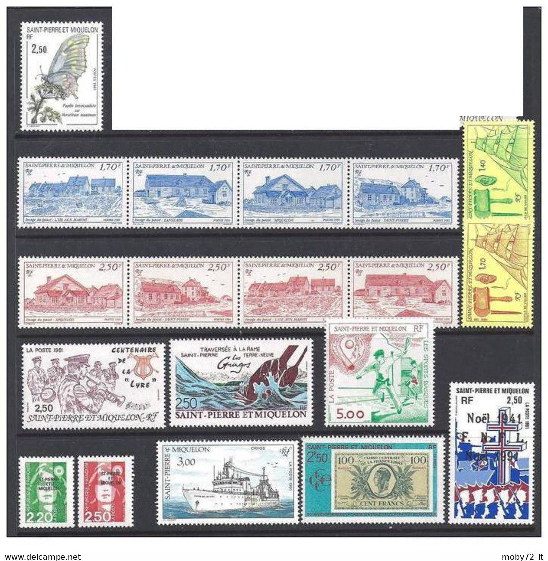 Saint Pierre Et Miquelon - 1991 - Nuovo/new MNH - Yearset - Jahrgang - Mi N. 608/22 + 625/29 - Komplette Jahrgänge