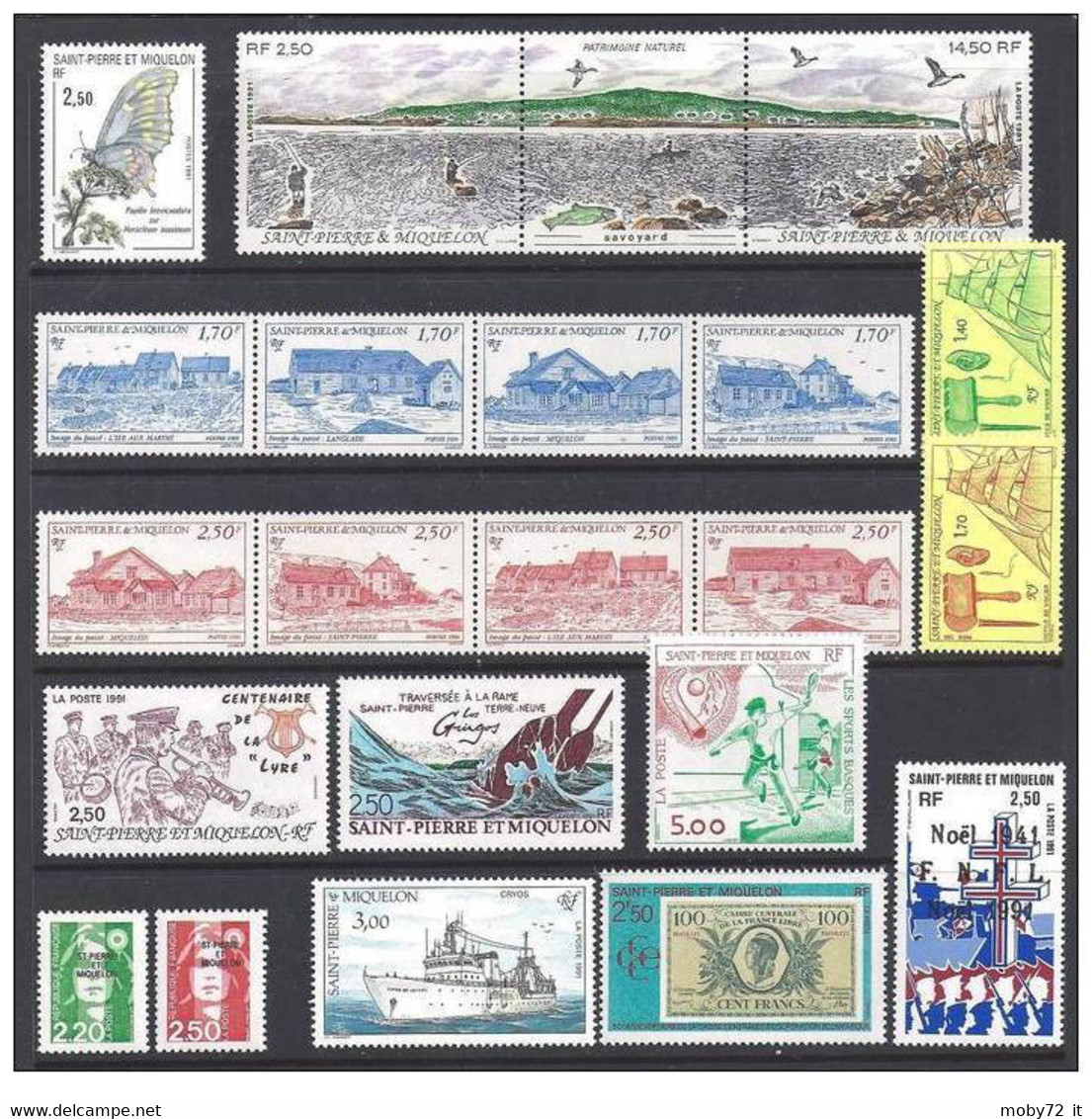 Saint Pierre Et Miquelon - 1991 - Nuovo/new MNH - Yearset - Jahrgang - Mi N. 608/29 - Annate Complete