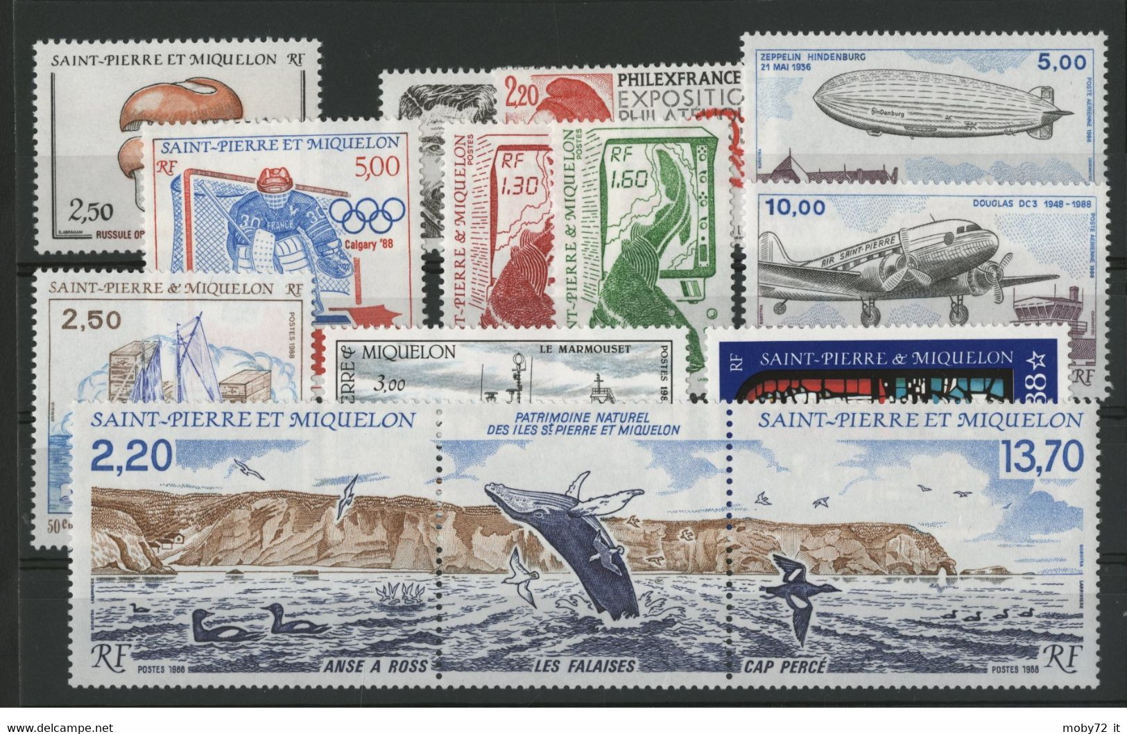 Saint Pierre Et Miquelon - 1988 - Nuovo/new MNH - Yearset - Jahrgang - Mi N. 556/68 - Annate Complete