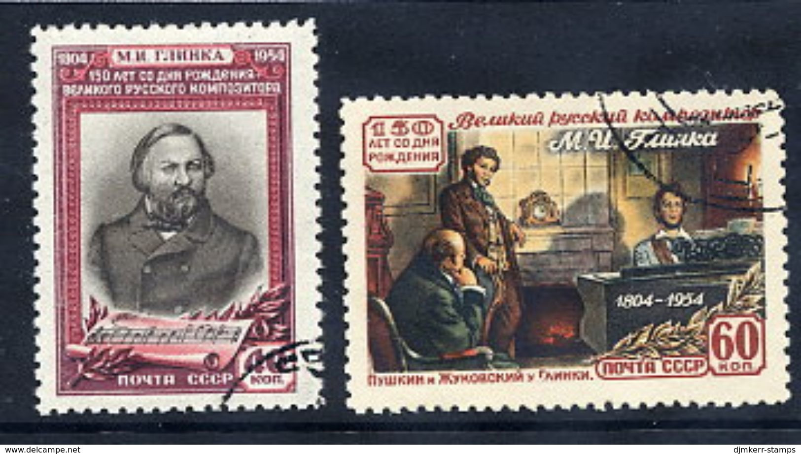 SOVIET UNION 1954 Glinka Birth Anniversary, Used.  Michel 1725-26 - Gebraucht