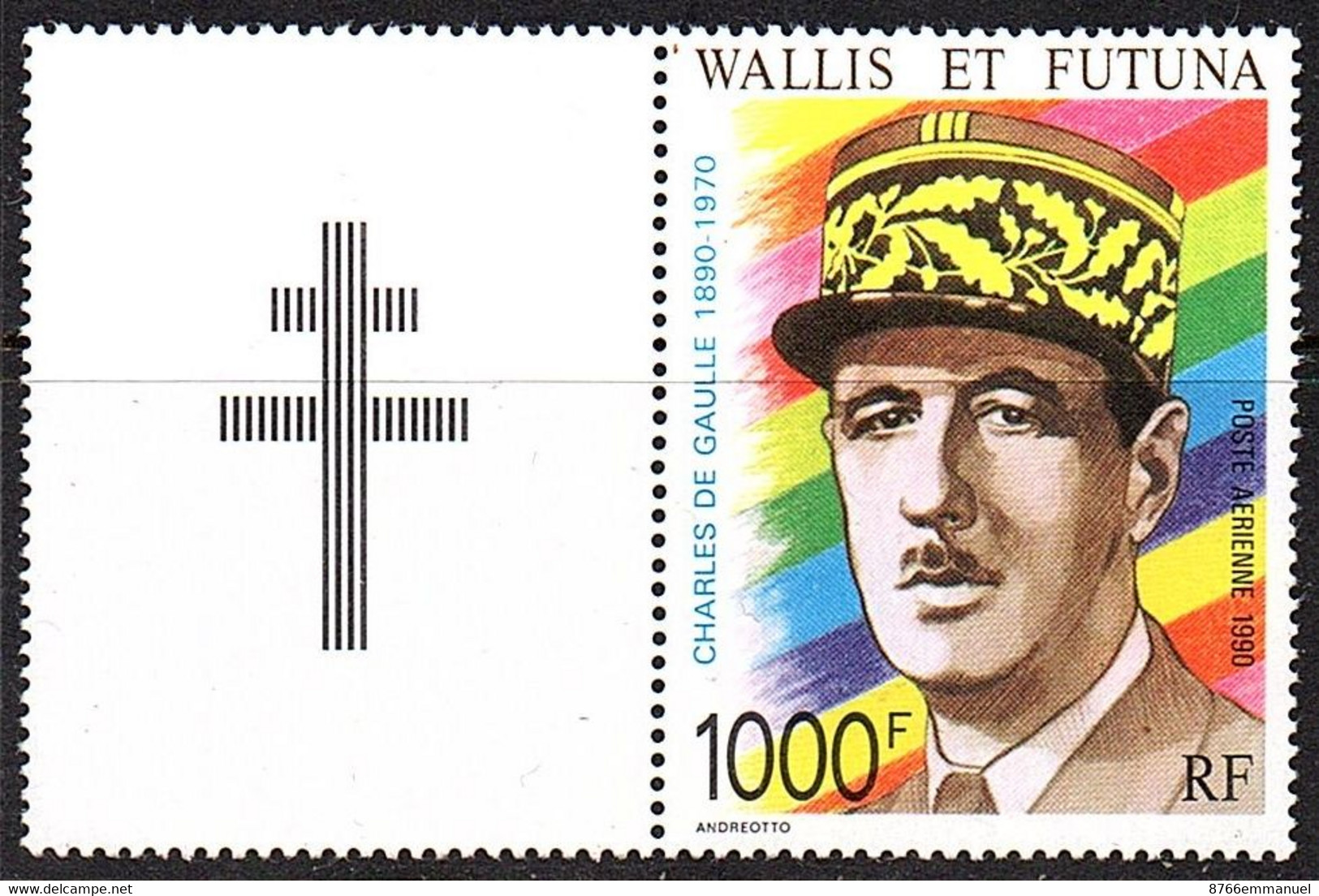 WALLIS-ET-FUTUNA AERIEN N°169 N** Avec Vignette - Unused Stamps