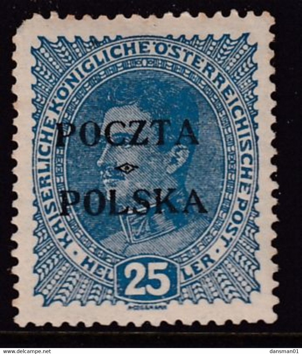 POLAND 1919 Krakow Fi 37 Mint Hinged FORGERY - Unused Stamps