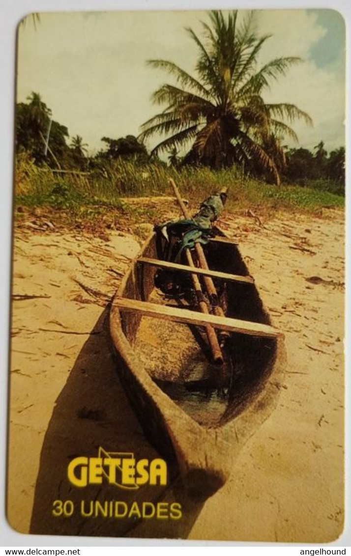 Equatorial Guinea  30 Unidades "  Wooden Boat " - Equatorial Guinea