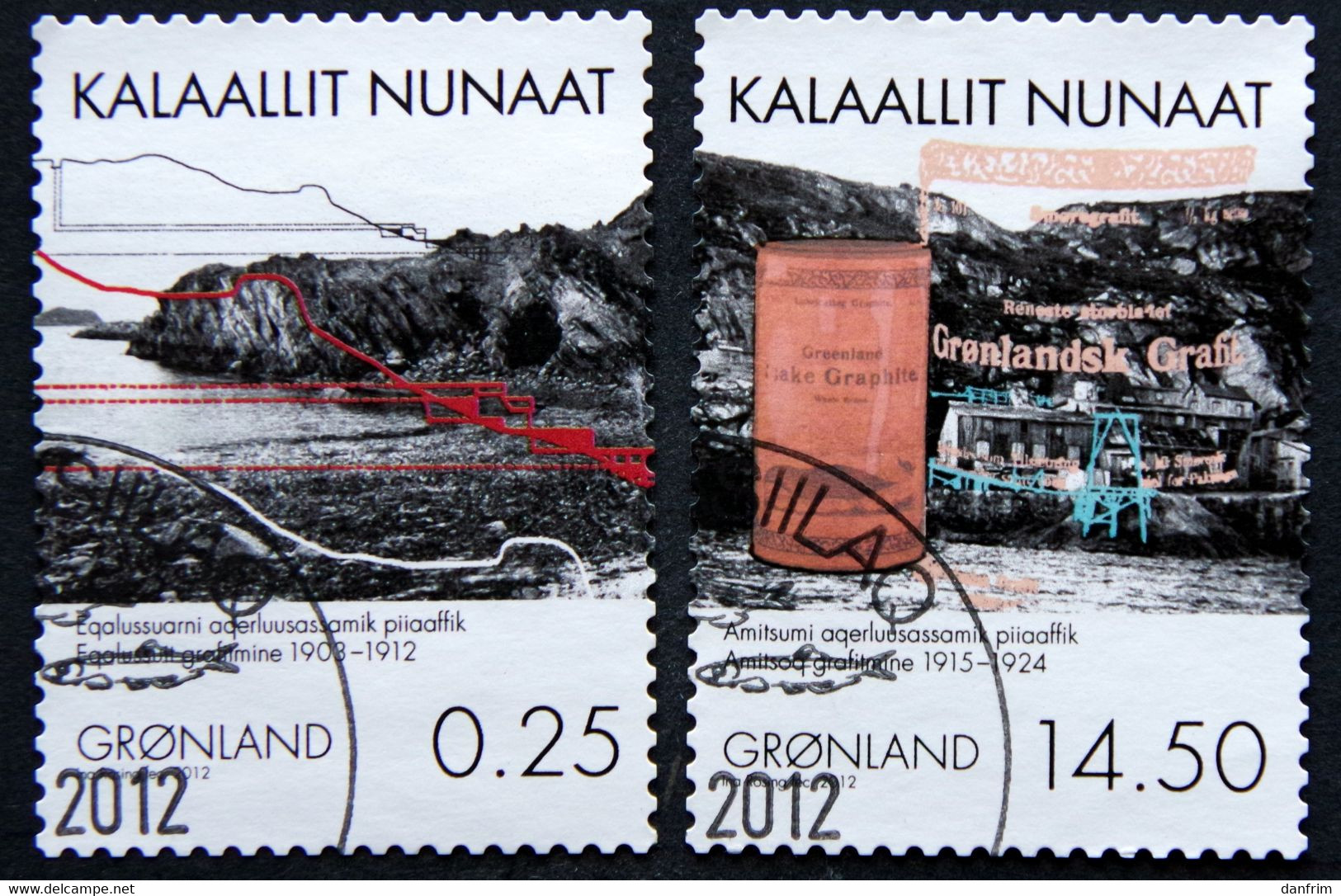 Greenland   2012 Mining III  Minr,611-12  ( Lot H 335 ) - Used Stamps