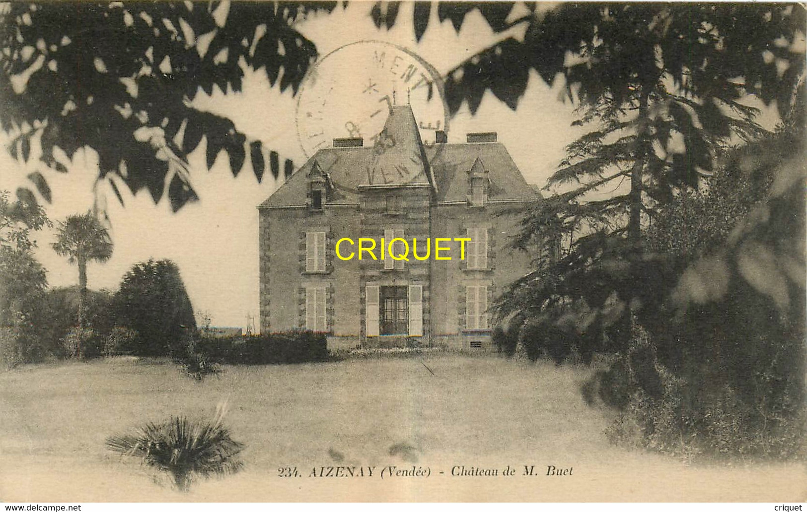 85 Aizenay, Chateau De M. Buet, éd. Jehly-Poupin 234, Visuel Pas Courant - Aizenay