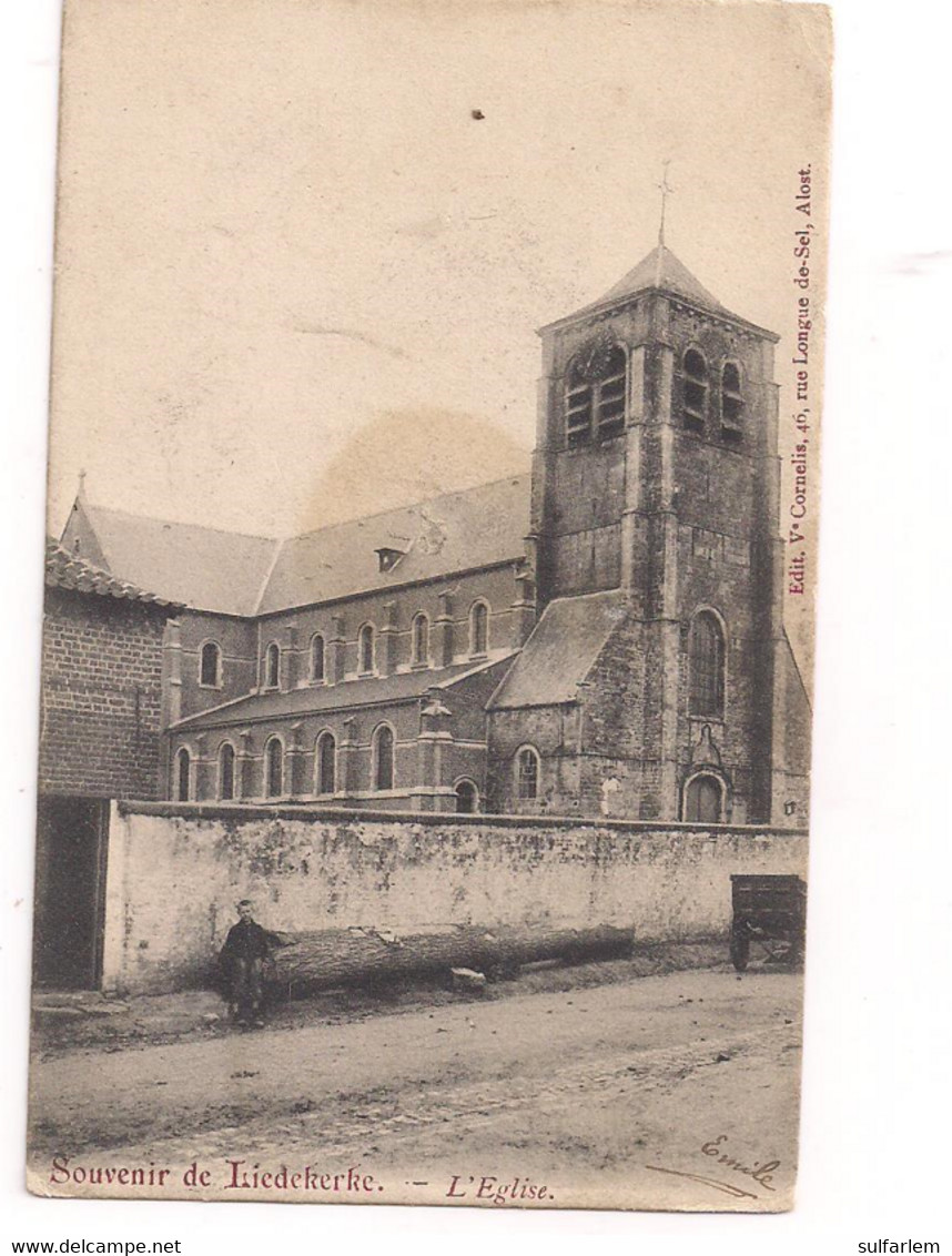 Carte Postale. LIEDEKERKE. Souvenir De L'Eglise. - Liedekerke