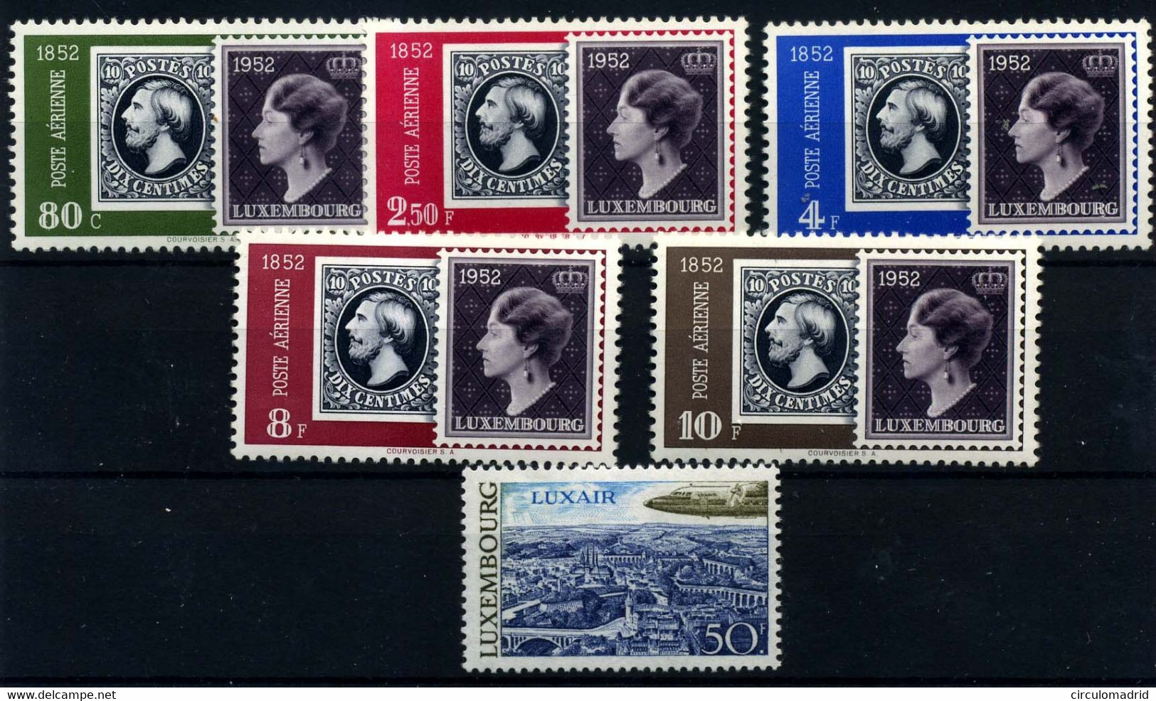 Luxemburgo (aéreos) Nº 16/20 Y 21. Años 1952-68 - Unused Stamps