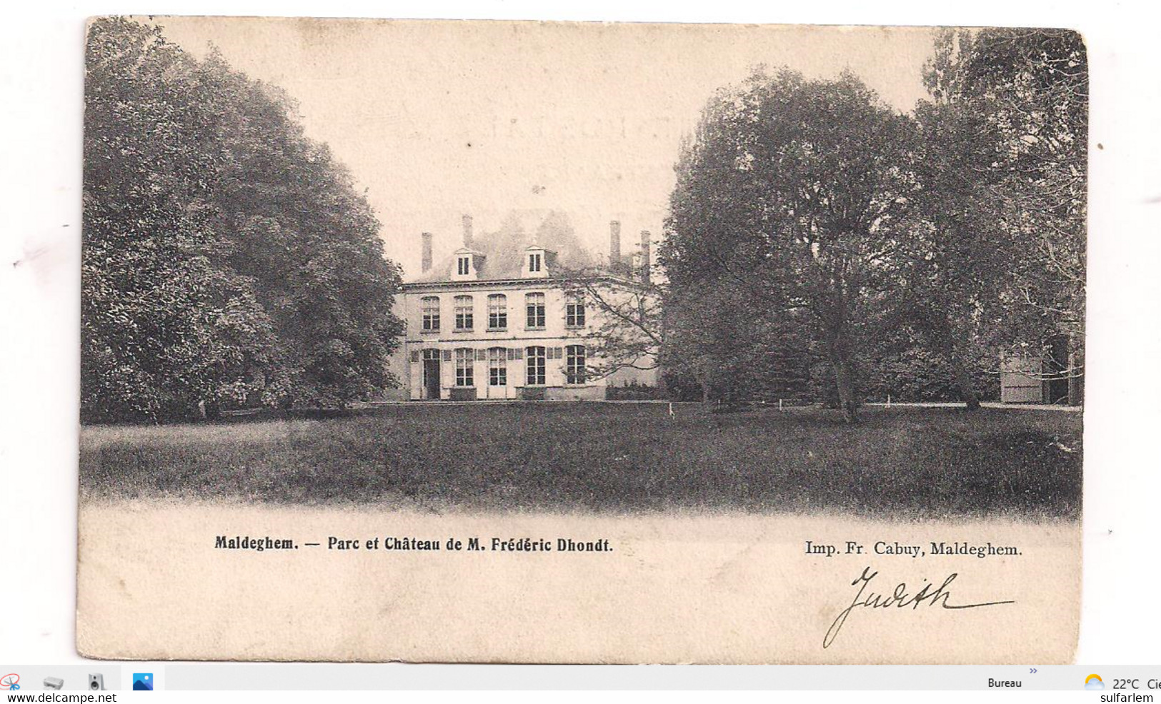 Carte Postale. MALDEGHEM. Parc Et Château De M. Frédéric Dhondt.1909 - Maldegem