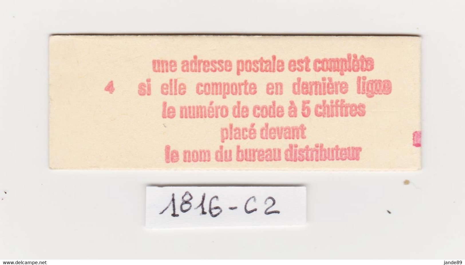 France -  Carnet N° 1816-C2 - Type Marianne De Becquet  à 0,80fr - Rouge - 3 Bandes De Phosphore - Neuf Et Non Ouvert - - Moderne : 1959-...