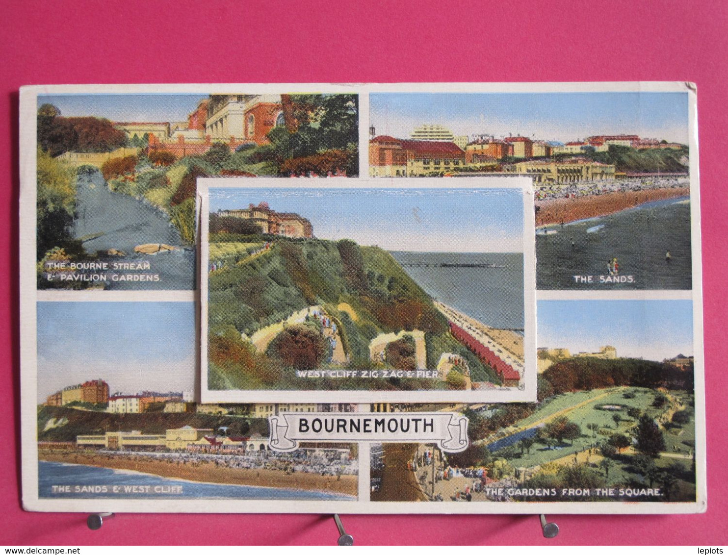 Angleterre - Bournemouth - Carte à Syspème Avec Dépliant 12 Photos - R/verso - Bournemouth (tot 1972)