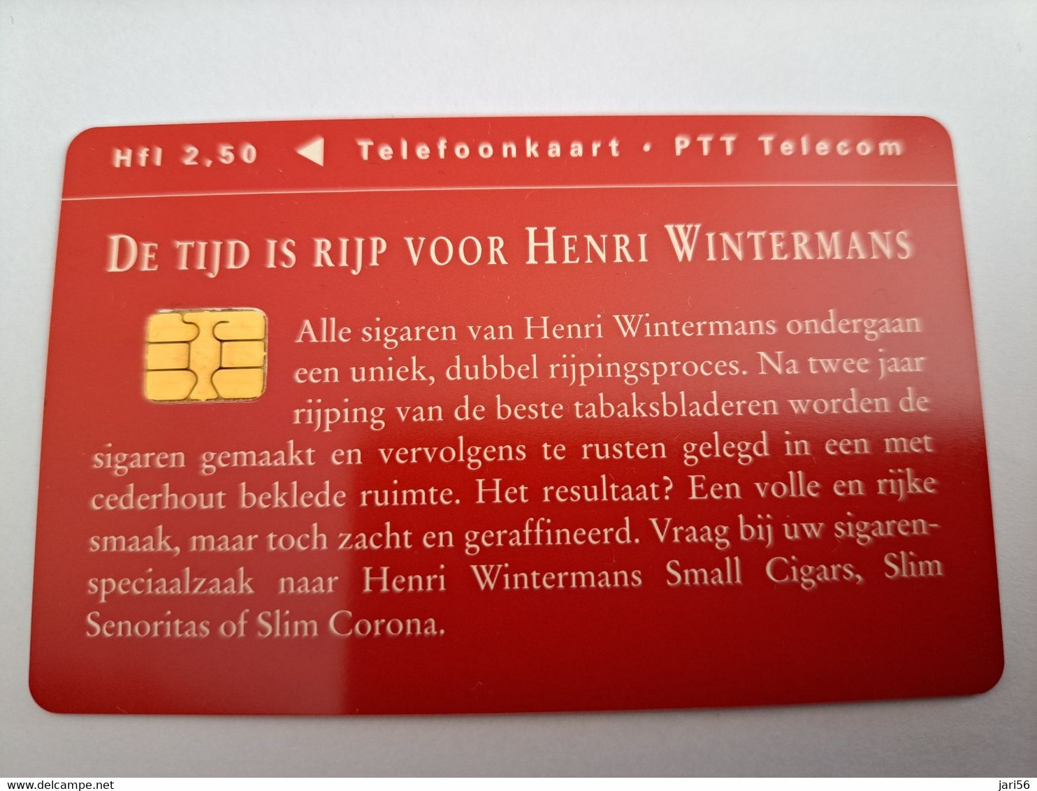 NETHERLANDS CHIPCARD    SIGARS/ WINTERMAN       / CRD 501  PRIVATE /  /  MINT   ** 10761** - Publiques