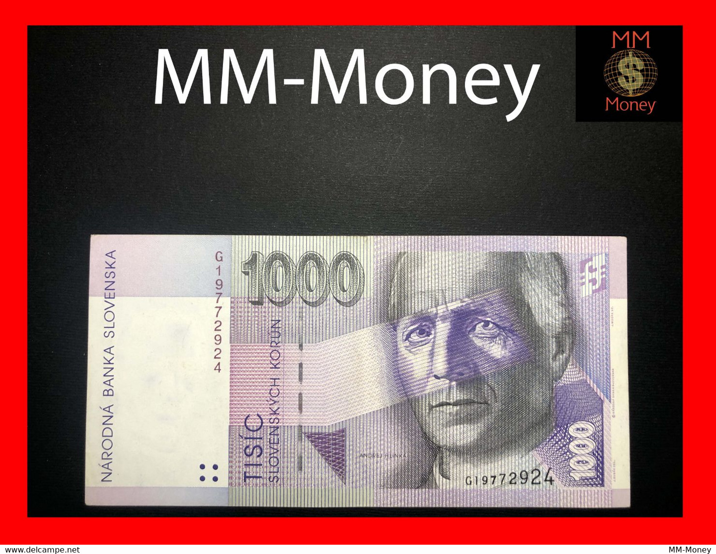 SLOVAKIA 1.000  1000  Korun 1.10.1993   P. 24  *rare Note*   XF - Slovakia