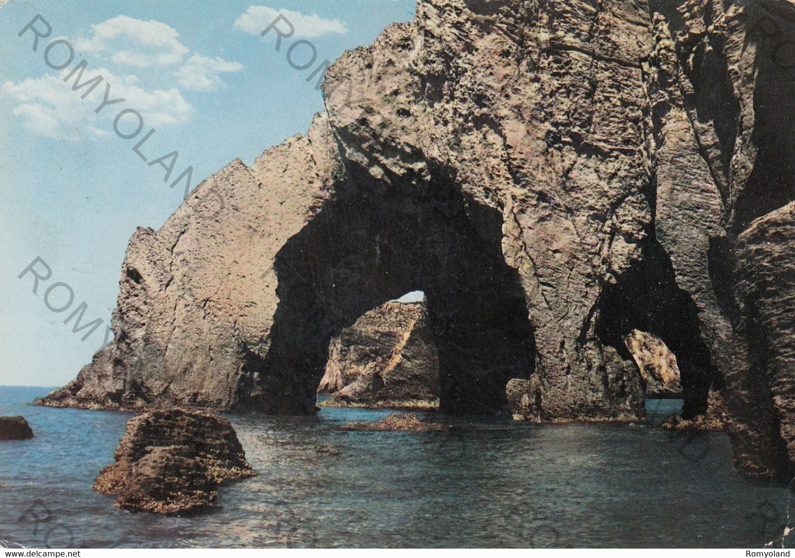 CARTOLINA  S.ANTIOCO,IGLESIAS,SARDEGNA,PORTO SCIUSCIAU-GROTTA DELLE SIRENE,BELLA ITALIA,VACANZA,VIAGGIATA 1967 - Carbonia