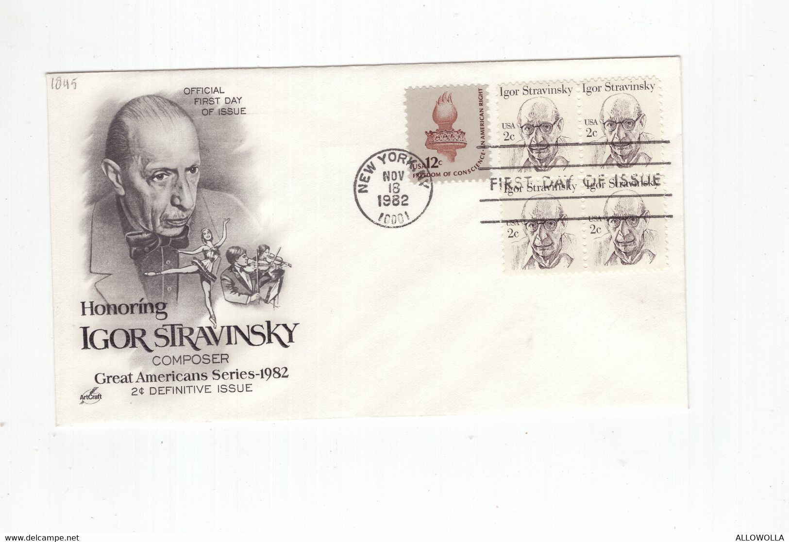 17733 " HONORING-IGOR STRAVINSKY-COMPOSER-1982 " - Other & Unclassified