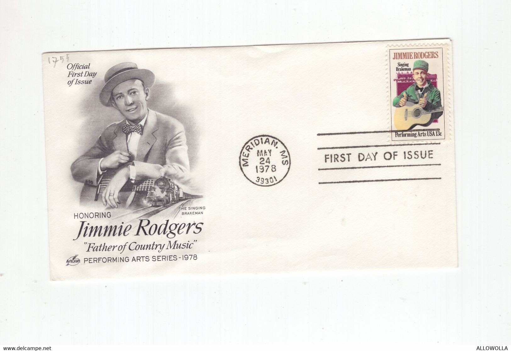 17734 " HONORING-JIMMIE RODGERS-FATHER OF COUNTRY MUSIC-1978 " - Other & Unclassified