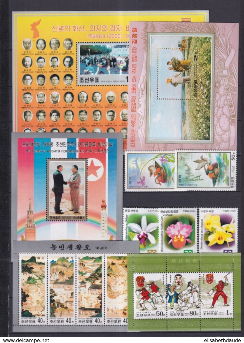 KOREA - 2000/2004 - COLLECTION 21 PAGES !! ** MNH - COTE YVERT = 662 EUR ! - ANIMAUX / TRANSPORTS ETC... - Korea, North