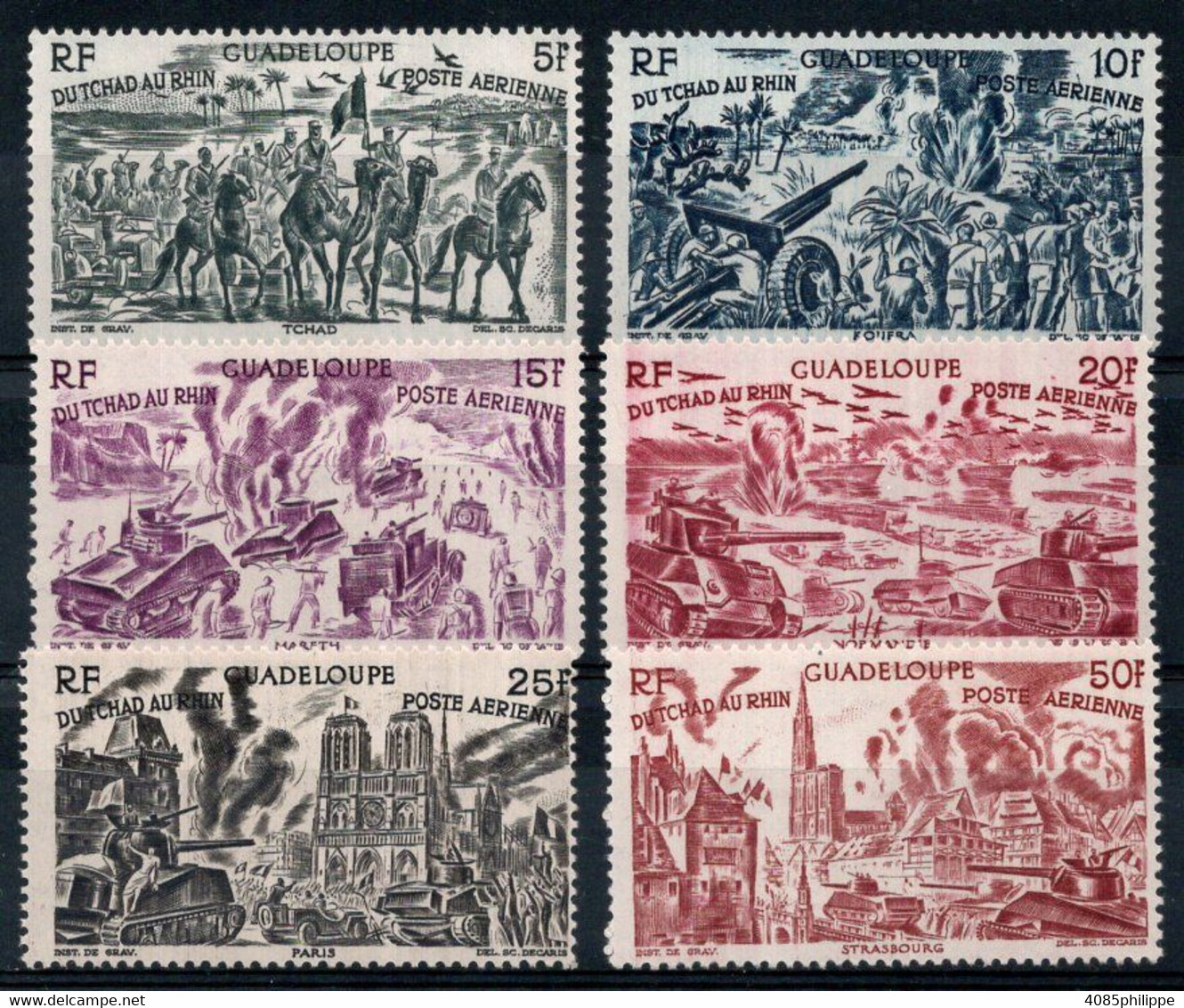 GUADELOUPE Timbres Poste Aérienne N°7** à 12** Neufs Sans Charnières TB Cote 18.00 € - Luftpost