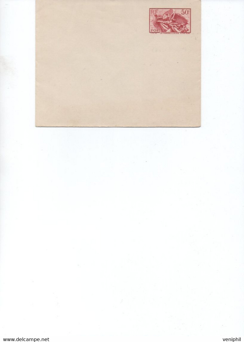 ENTIER POSTAL LETTRE N°315 E1 -LA MARSEILLAISE  DE RUDE - ANNEE 1940 -  COTE : 40 € - Standard Covers & Stamped On Demand (before 1995)
