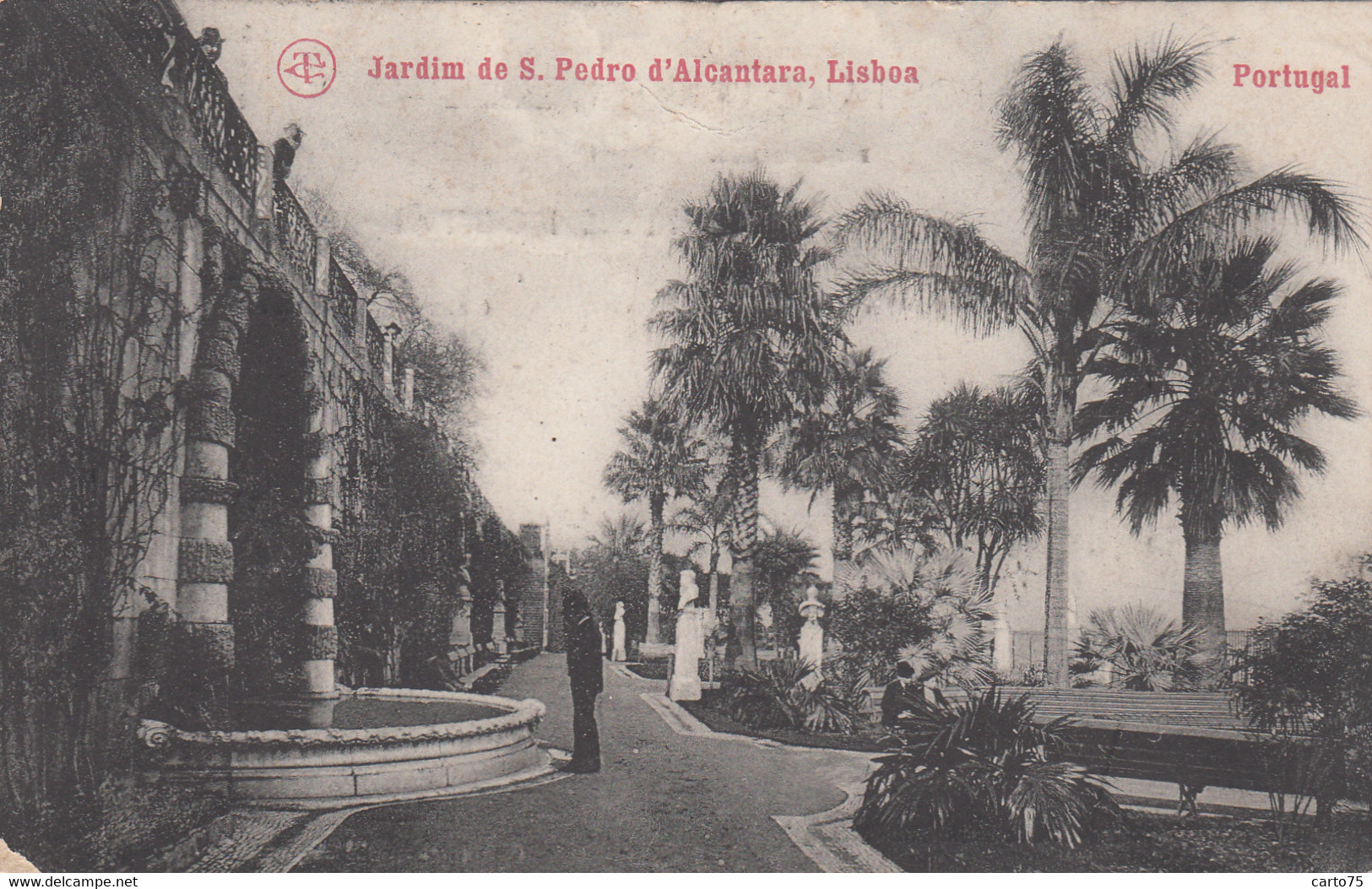 Portugal - Lisboa - Jardim De S. Pedro D'Alcantara - 1913 - Adressée à Gendarmerie La Canourgue Lozère - Lisboa