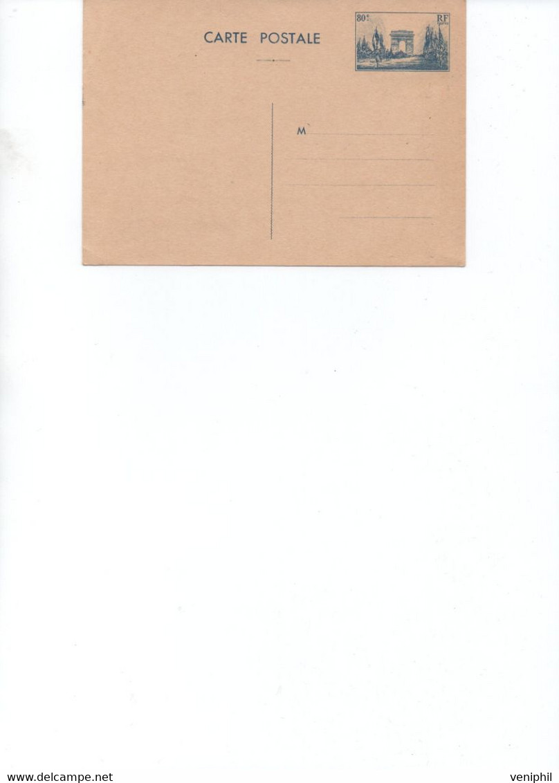 ENTIER POSTAL CARTE POSTALE N° 403 CP2 - DEFILE DU 11 NOVEMBRE - 1939-40 - COTE :15 € - Cartes Postales Types Et TSC (avant 1995)