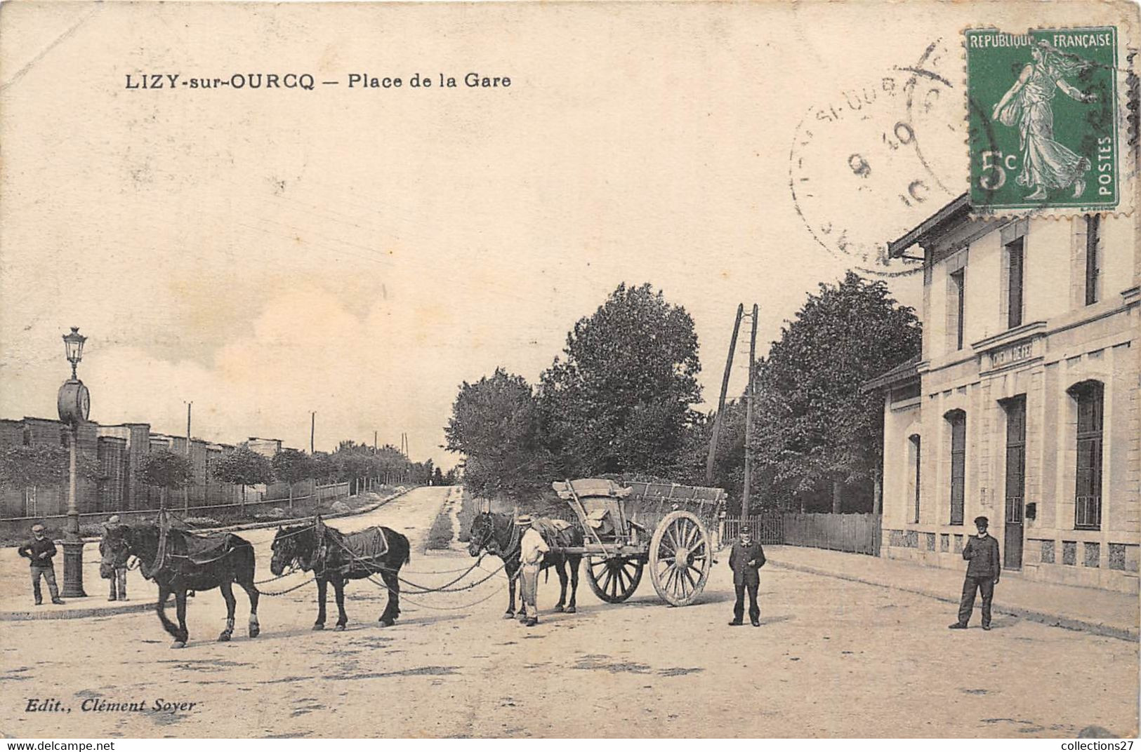 77-LIZY-SUR-OURCQ- PLACE DE LA GARE - Lizy Sur Ourcq