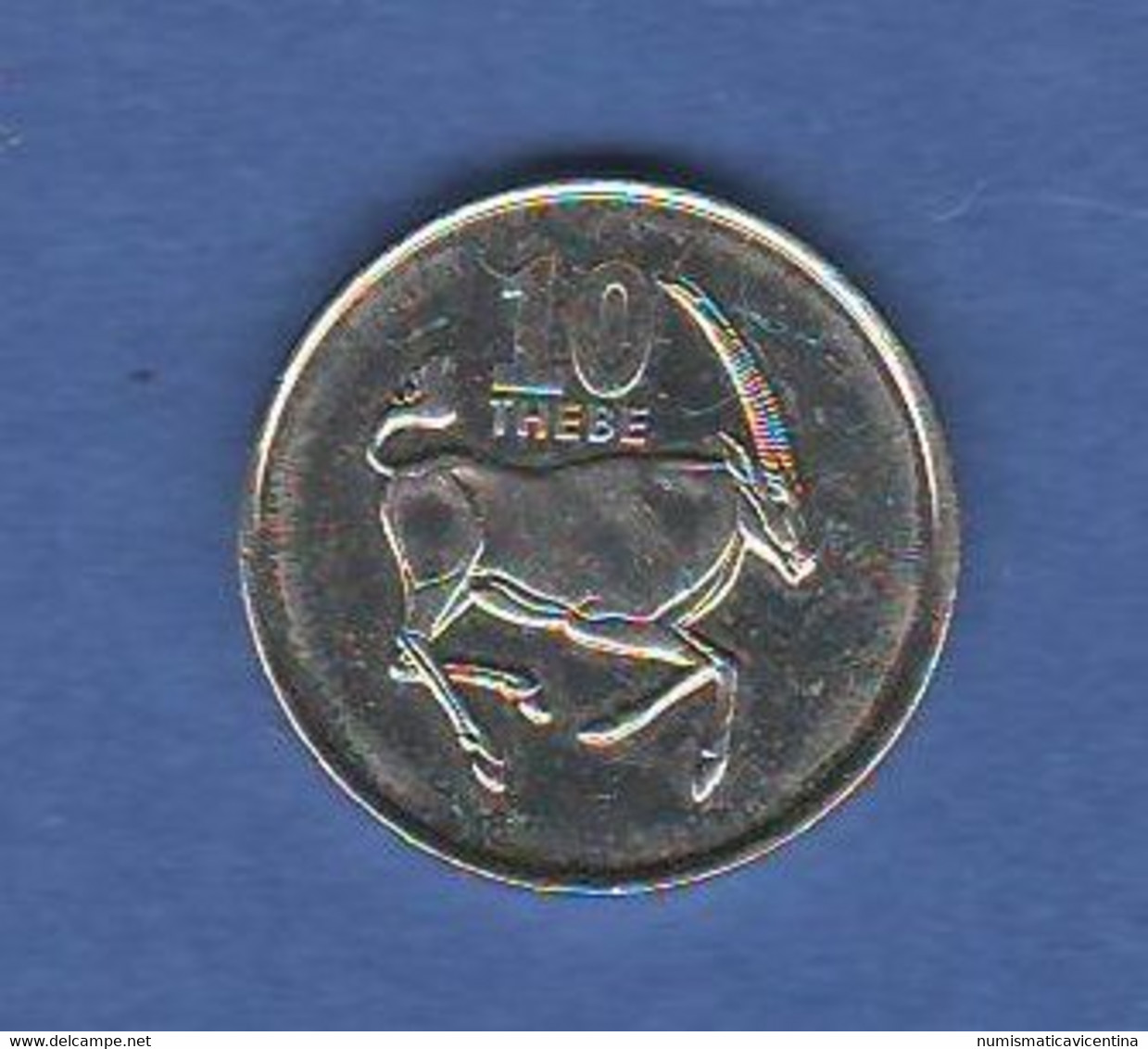 Botswana 10 Thebe 1998 Steel + Nichel Coin - Botswana