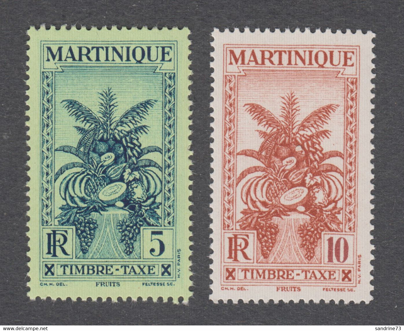 Colonies Françaises - Timbres Neufs** - Martinique - Taxe N°12 Et 13 - Portomarken