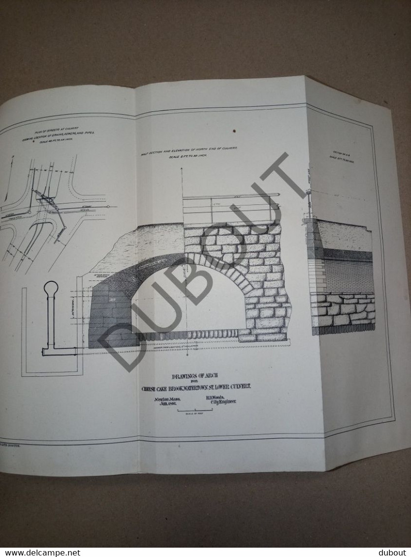 USA: City of Newton, Massachusetts, Annual Report City Engineer - 1895 (S198)