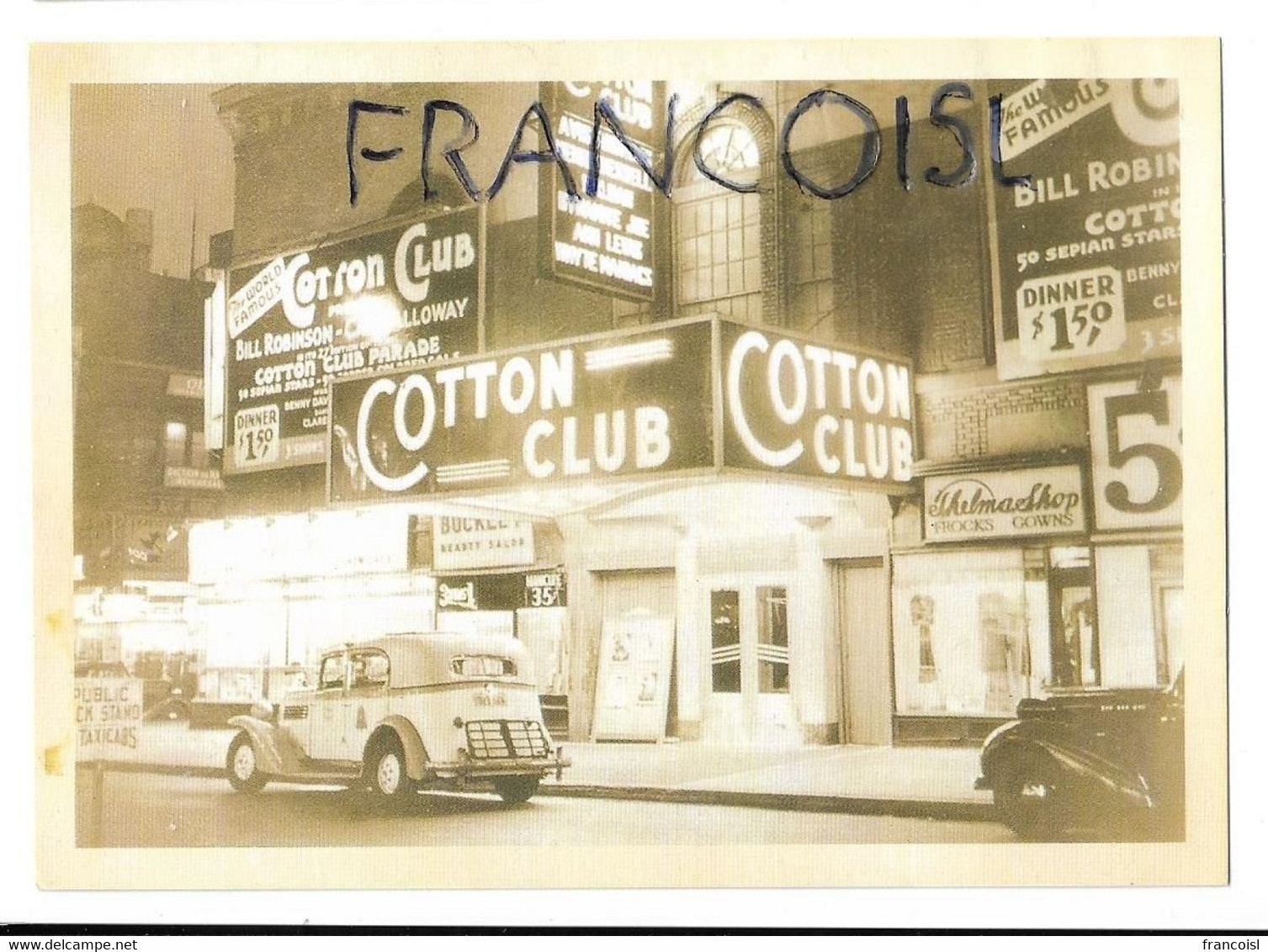 Reproduction D'une CPA: Cotton Club - Harlem