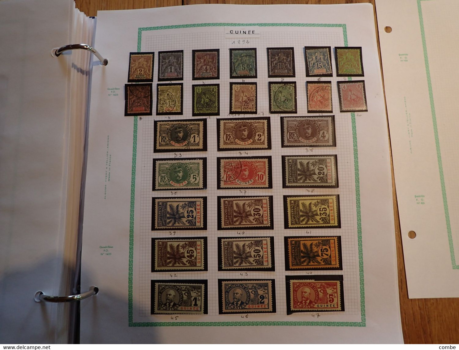 GUINEE. 11 PAGES. COLLECTION. COLONIES FRANCAISES. SUR PAGE YVERT ET TELLIER. - Collections (without Album)