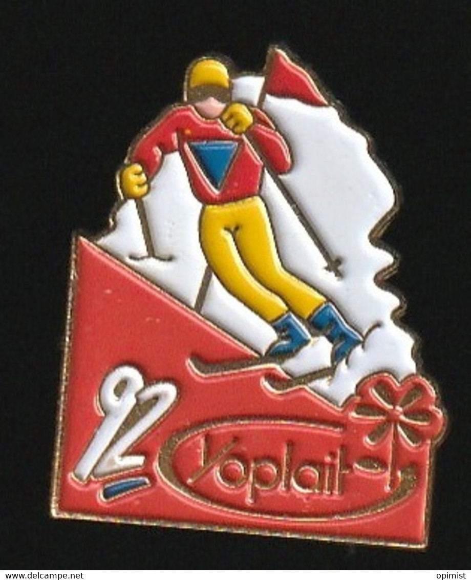 74974- Pin's.Jeux Olympiques.Ski.Yoplait. - Jeux Olympiques