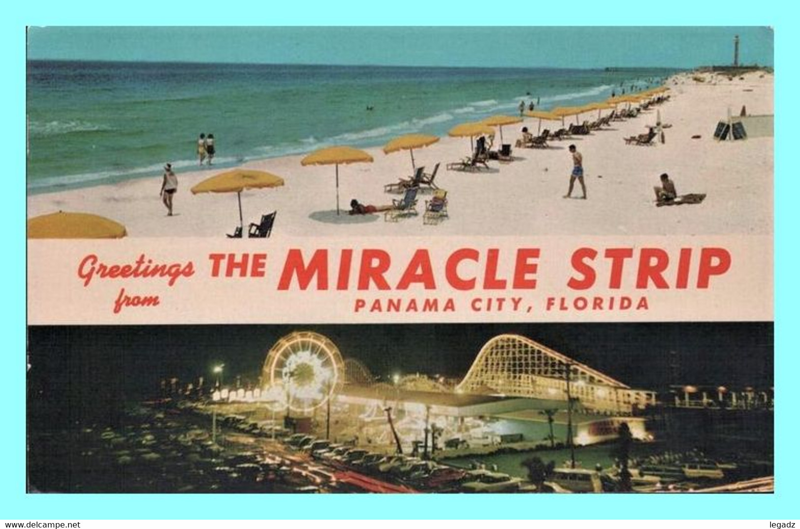 Postcard - Panama City (FL - Florida) - Greetings From The Miracle Strip - Panama City