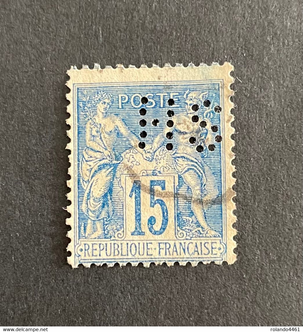 FRANCE H N° 90 Sage HS 70 Indice 5 Perforé Perforés Perfins Perfin Superbe ! - Otros & Sin Clasificación