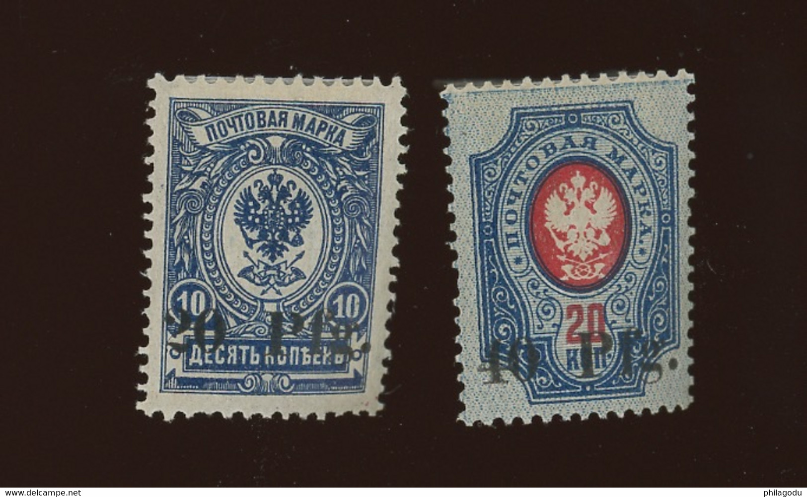 Yv.13+14 *   Mint Hinged. Cote 120,-€.?   Belle Qualité - 1919 Bezetting: Finland